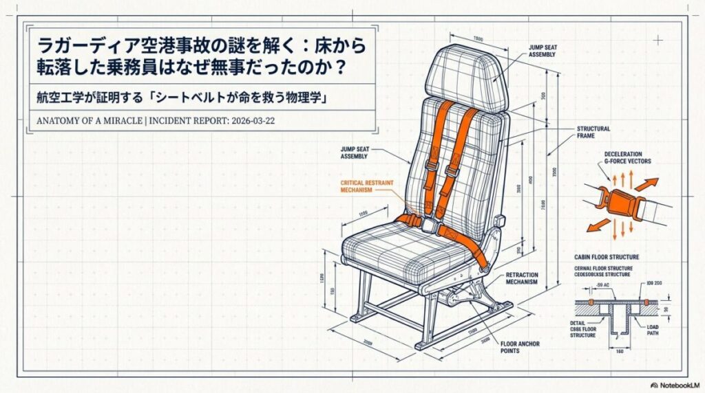 モントリオールからニューヨーク・ラガーディア空港への飛行ルートを示す地図と、発生日時、機材（ボンバルディアCRJ900型機）、被害状況（死者2名、負傷者41名）をまとめたインフォグラフィック。